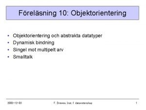 Dynamisk bindning java
