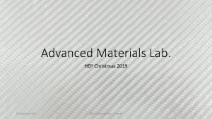 Advanced Materials Lab HEP Christmas 2019 20 December