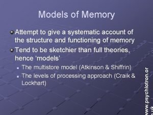 Multi-store memory model