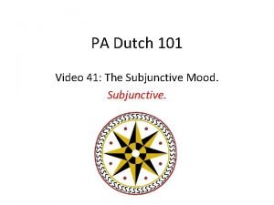 Dutch subjunctive