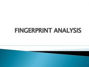 FINGERPRINT ANALYSIS HistoryField 1823 description of fingerprint types