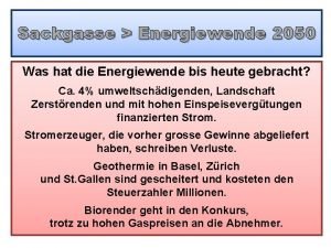 Sackgasse Energiewende 2050 Was hat die Energiewende bis