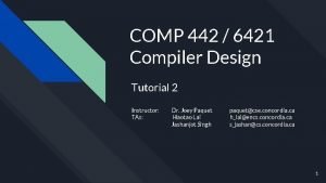 Compiler design tutorials