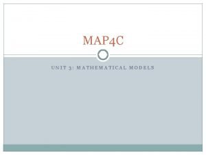 Math models unit 3