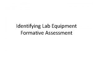 Identifying lab equipment
