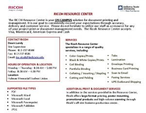 Ricoh resource center