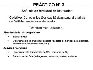 PRCTICO N 3 Anlisis de fertilidad de los