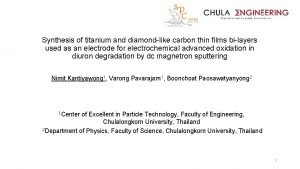 Synthesis of titanium and diamondlike carbon thin films