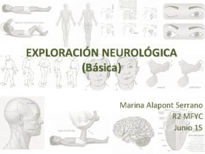 EXPLORACIN NEUROLGICA Bsica Marina Alapont Serrano R 2