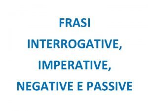 Passive negative
