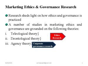 Marketing research ethics