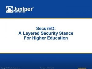 Secur ED A Layered Security Stance For Higher