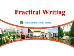 Practical Writing Notes Writing Notes 1 Leading in