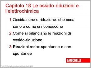 Le ossidoriduzioni e l'elettrochimica