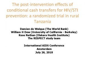 The postintervention effects of conditional cash transfers for