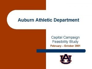 University capital campaign feasibility study