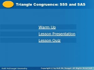 4-5 triangle congruence sss and sas