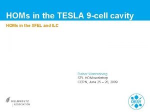 HOMs in the TESLA 9 cell cavity HOMs