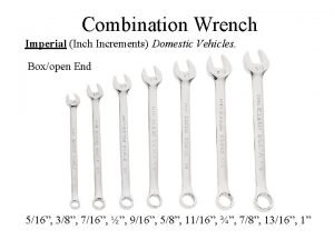 Combination Wrench Imperial Inch Increments Domestic Vehicles Boxopen