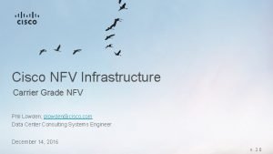 Cisco nfv infrastructure