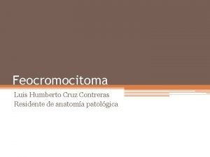 Feocromocitoma histologia