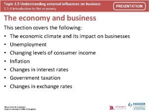 Topic 1 5 Understanding external influences on business