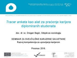 Tracer anketa kao alat za praenje karijera diplomiranih