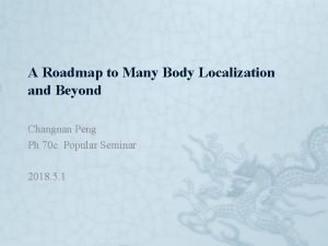 A Roadmap to Many Body Localization and Beyond