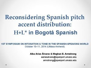 Spanish pitch accent