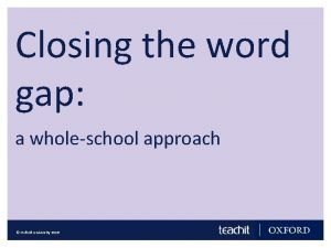 Why closing the word gap matters