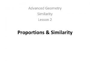 Geometry ratios and proportions