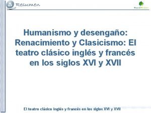 Humanismo y clasicismo