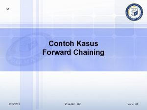 Contoh kasus forward chaining
