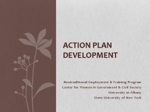 Examples of goals, objectives and action plans