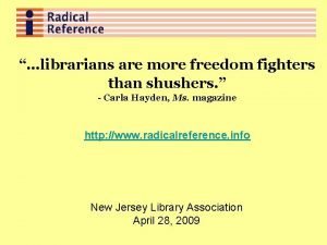 Freedom fighters librarians