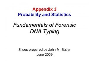 Appendix 3 Probability and Statistics Fundamentals of Forensic