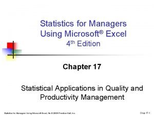 Statistics for managers using ms excel solutions