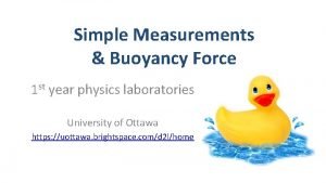 How to measure buoyancy