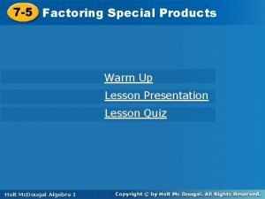 Factoring special products part 2