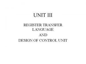 Register transfer language and micro operations