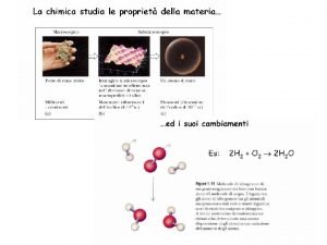 La materia qualsiasi cosa abbia una massa e