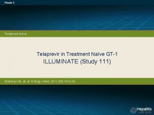 Phase 3 Treatment Nave Telaprevir in Treatment Nave