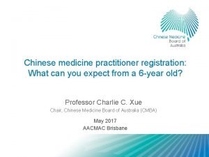 Chinese medicine practitioner registration What can you expect