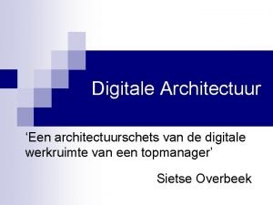 Digitale architectuur