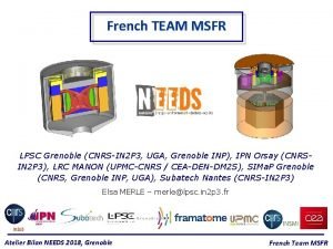 French TEAM MSFR LPSC Grenoble CNRSIN 2 P
