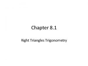 Magic triangles trigonometry