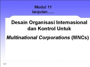 Desain organisasi internasional