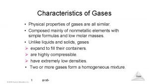 Characteristics of gases