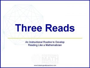 Three reads routine