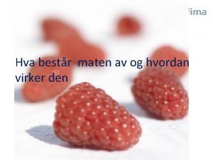 Hva bestr maten av og hvordan virker den